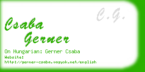 csaba gerner business card